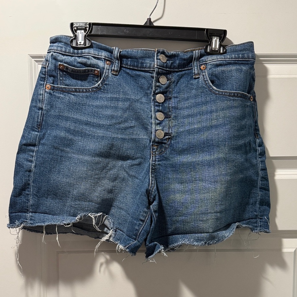 Denim Button-Fly Women Shorts